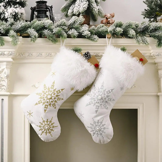 Snowflake Christmas Stocking - CM Fashion