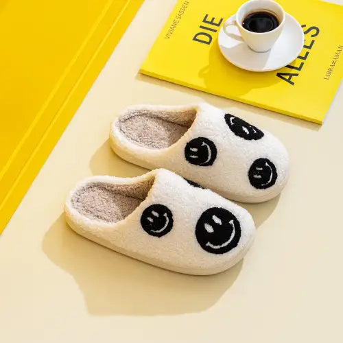 Snuggle Up in Adorable Smiley Face Cozy Slippers