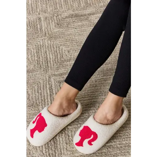 Snuggle Up in Barbie Melody Graphic Cozy Slippers