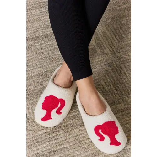 Snuggle Up in Barbie Melody Graphic Cozy Slippers