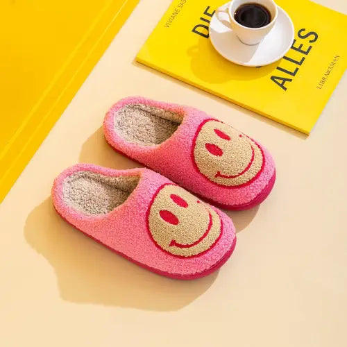 Snuggle Up in Cute Smiley Face Cozy Slippers