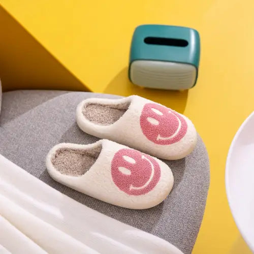 Snuggle Up in Melody Smiley Face Cozy Slippers