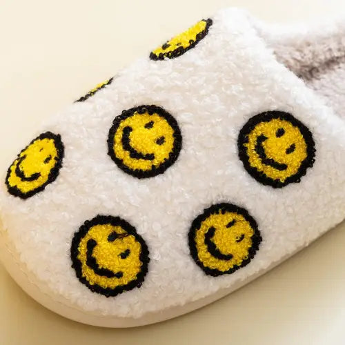 Snuggle Up in Melody Smiley Face Cozy Slippers