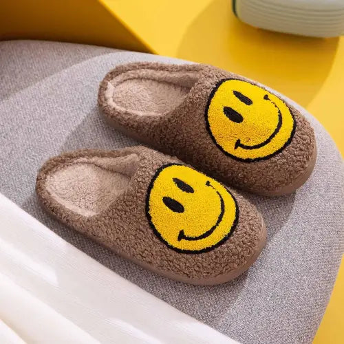 Snuggle Up in Melody Smiley Face Cozy Slippers