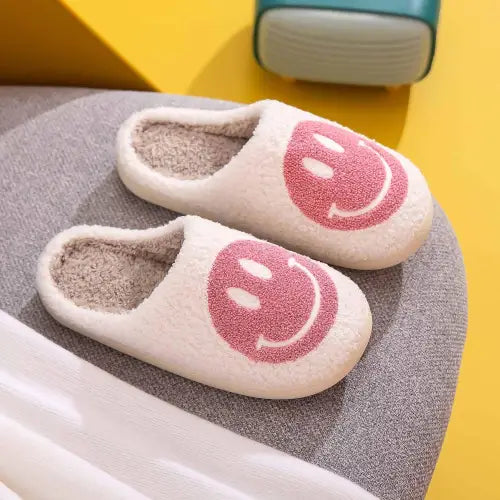 Snuggle Up in Melody Smiley Face Cozy Slippers