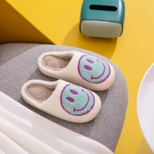 Snuggle Up in Melody Smiley Face Cozy Slippers