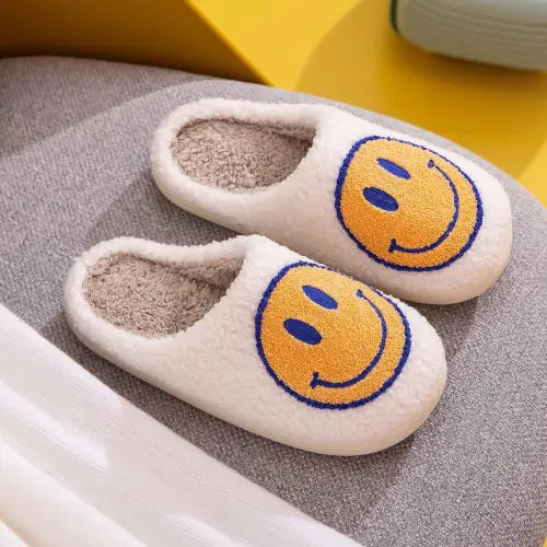 Snuggle Up in Melody Smiley Face Cozy Slippers