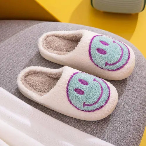 Snuggle Up in Melody Smiley Face Cozy Slippers