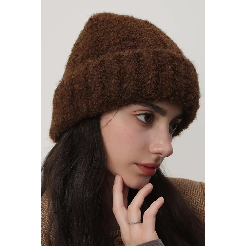 Solid Color Thermal Knit Hat