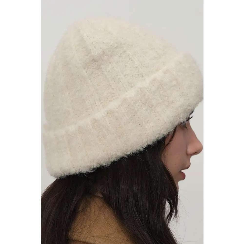 Solid Color Thermal Knit Hat