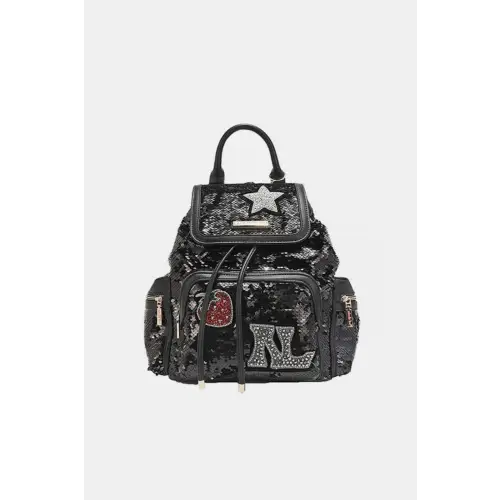 Nicole Lee USA Sequin Patch Backpack - CM Fashion