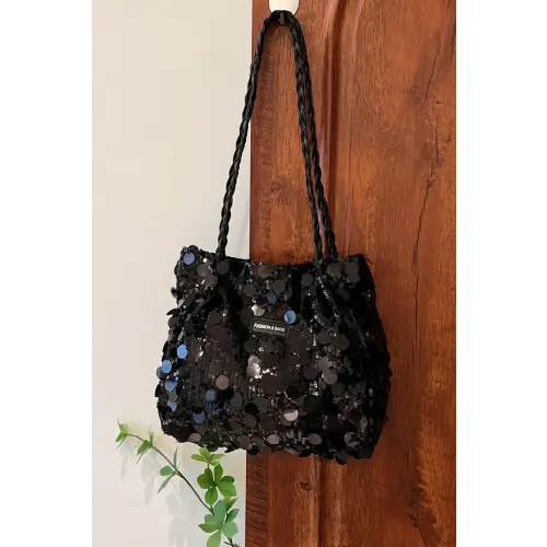 Sparkle in Style with the Sequin Braided Strap Shoulder Bag