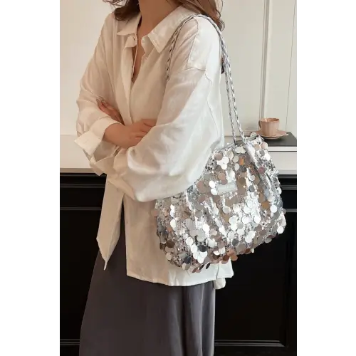 Sparkle in Style with the Sequin Braided Strap Shoulder Bag