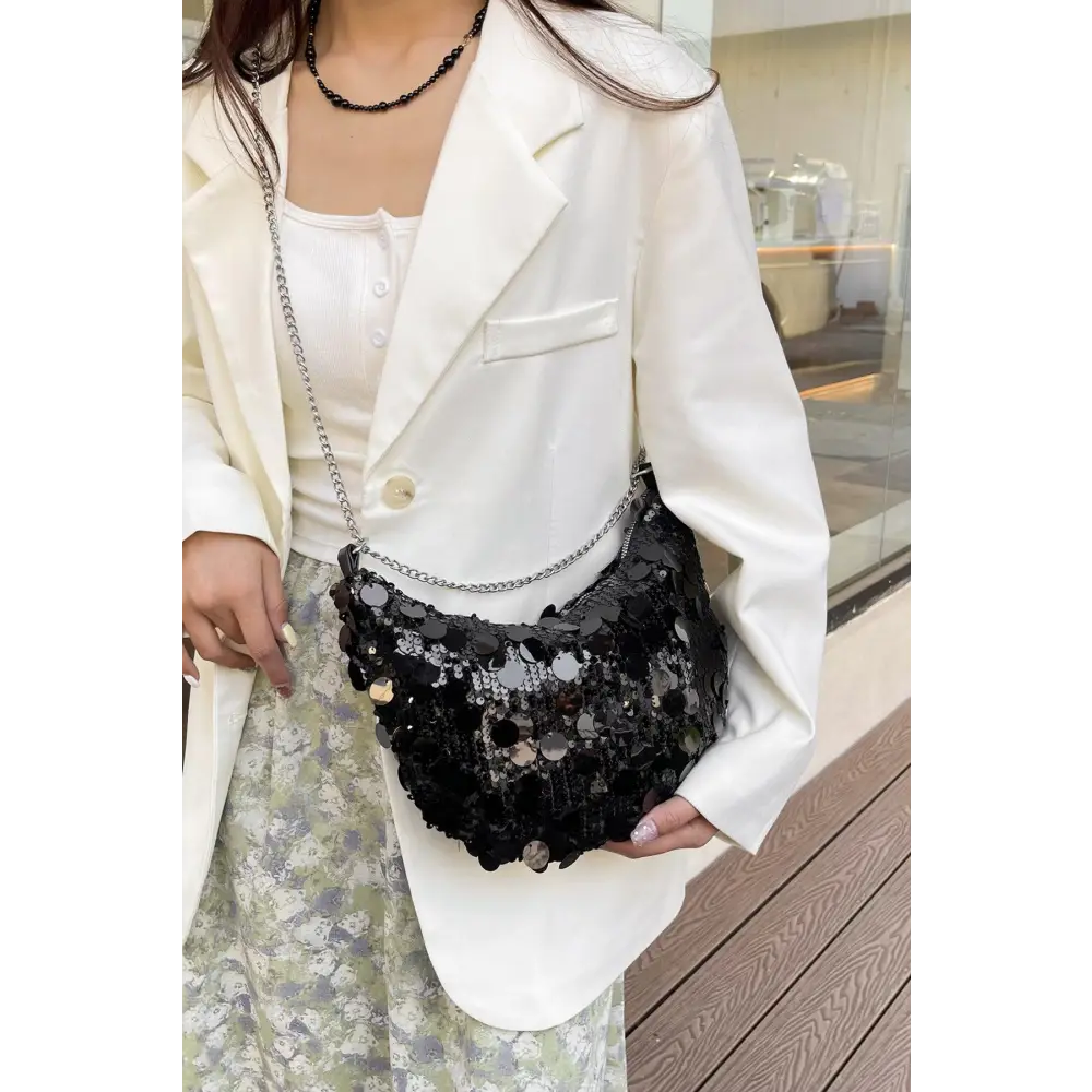 Sparkle in Style with Yeppi Sequin Chain Crossbody Bags