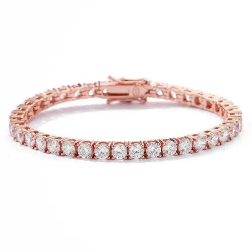 Sparkling Diamond Tennis Bracelet in Pure S925 Silver for Glamorous Style