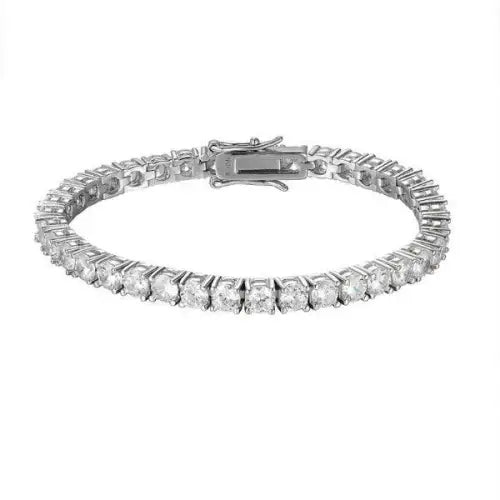 Sparkling Diamond Tennis Bracelet in Pure S925 Silver for Glamorous Style