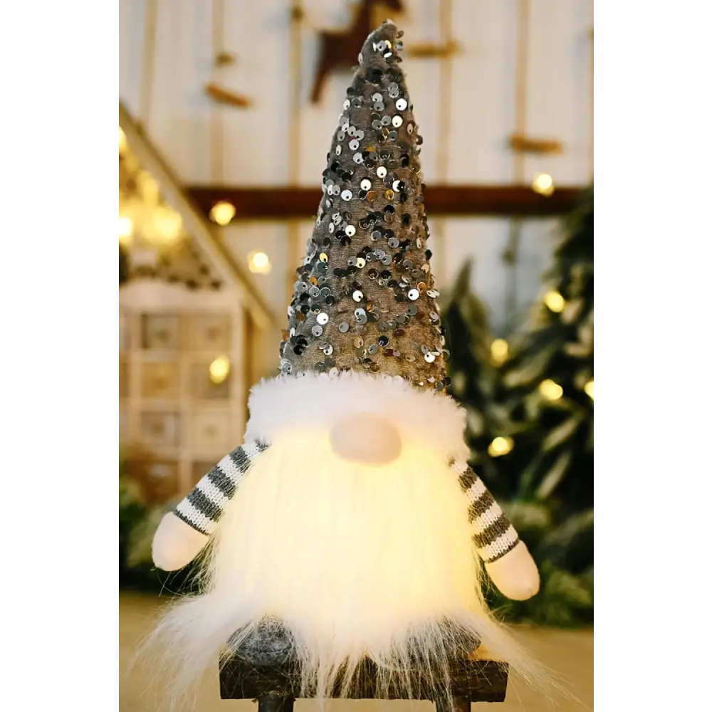 Sparkling Sequin Light-Up Christmas Gnomes for Festive Cheer