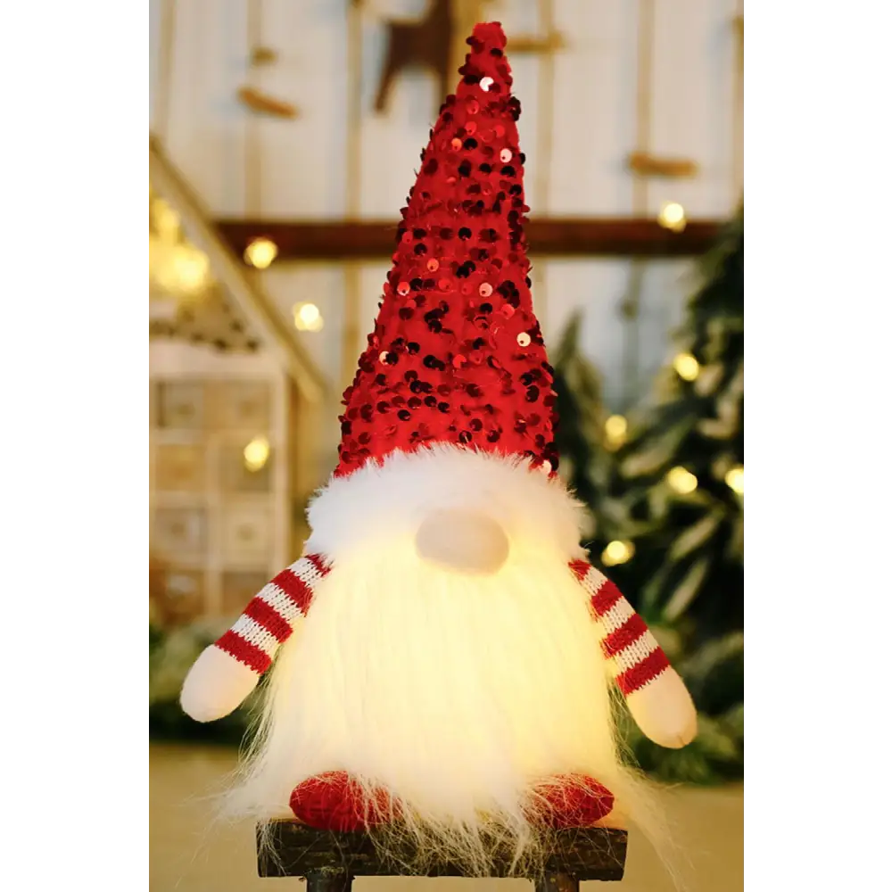 Sparkling Sequin Light-Up Christmas Gnomes for Festive Cheer