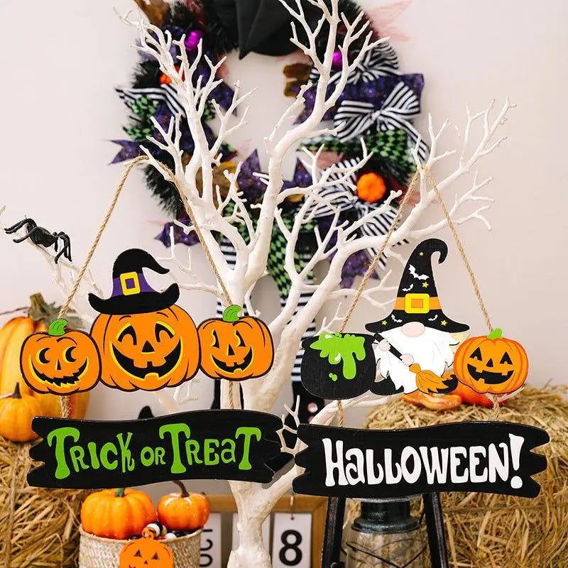 Spooktacular Halloween Trick or Treat Hanging Widget for Festive Fun