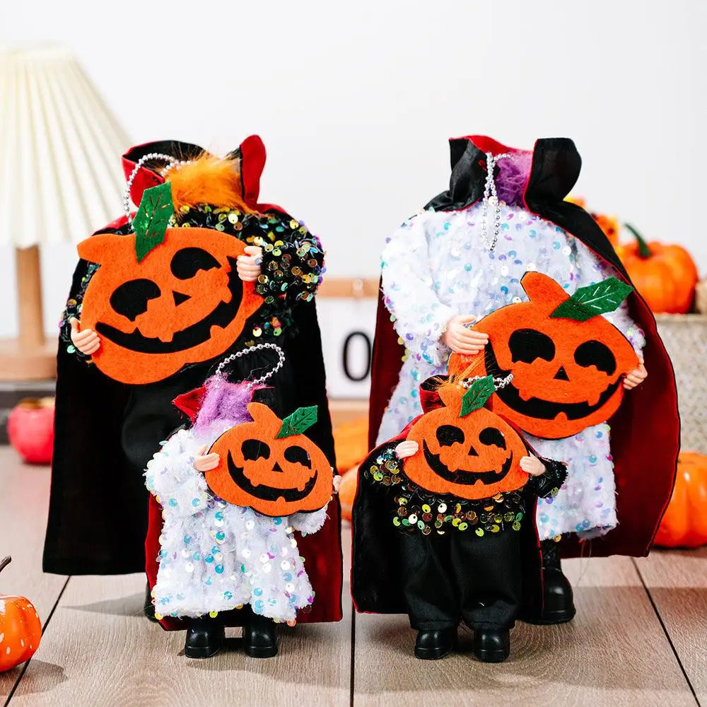 Spooktacular Two-Piece Sequin Halloween Hanging Widgets for Unique Decor