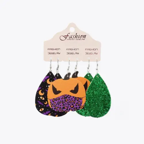 Teardrop Shape Halloween Theme Dangle Earrings - CM Fashion