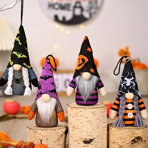 Spooky Light-Up Halloween Gnomes Pointed Hat Faceless Dolls