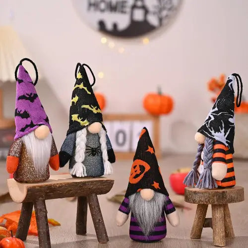 Spooky Light-Up Halloween Gnomes Pointed Hat Faceless Dolls