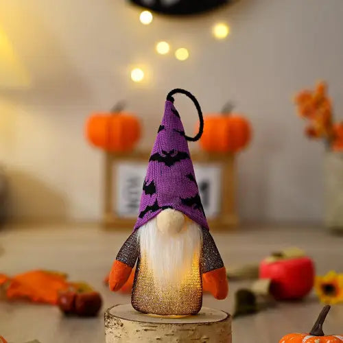 Spooky Light-Up Halloween Gnomes Pointed Hat Faceless Dolls