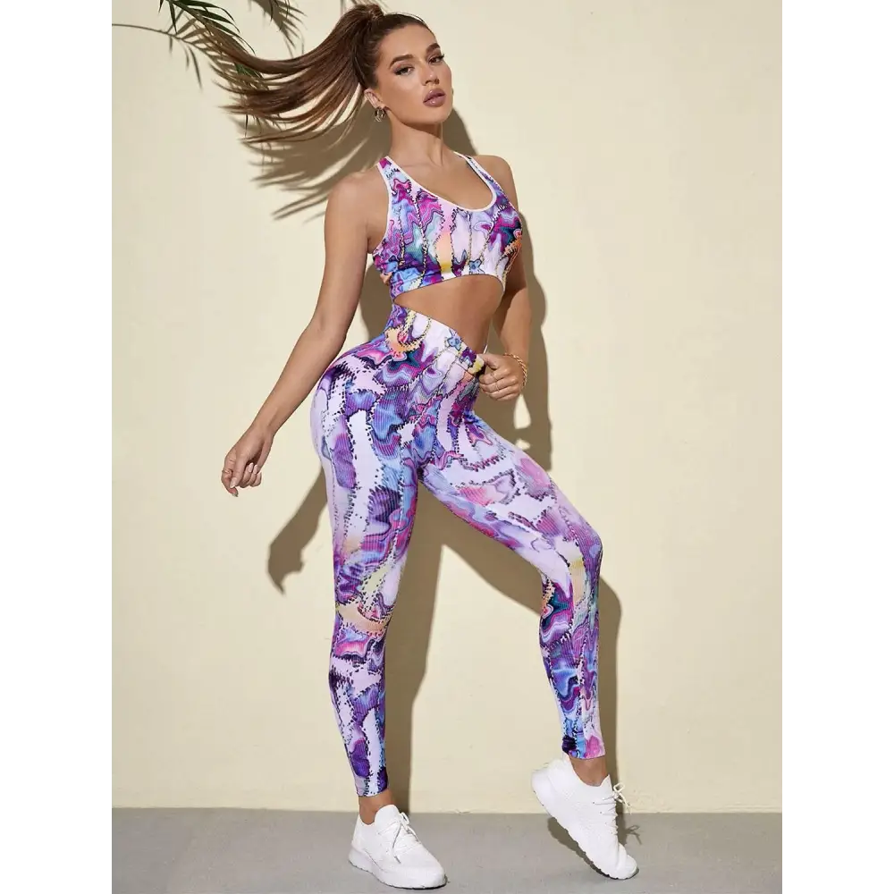 Qstyle Sport Tank and Leggings Set Energizes Your Workout