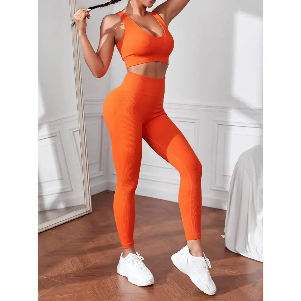 Qstyle Sport Tank and Leggings Set Energizes Your Workout