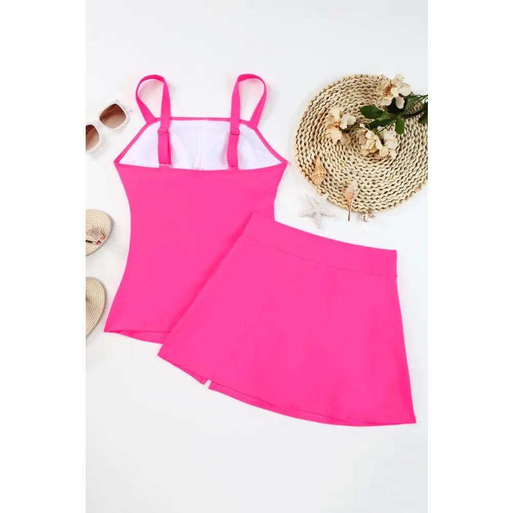 Stylish Square Neck Skirt Swim Set with Original Tags