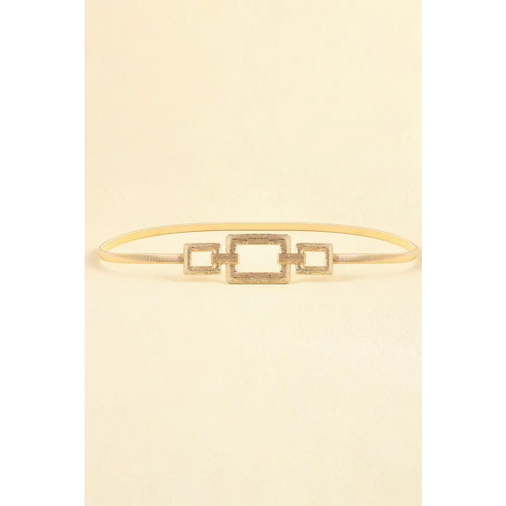 Square Shape Zinc Alloy Buckle Iron Belt