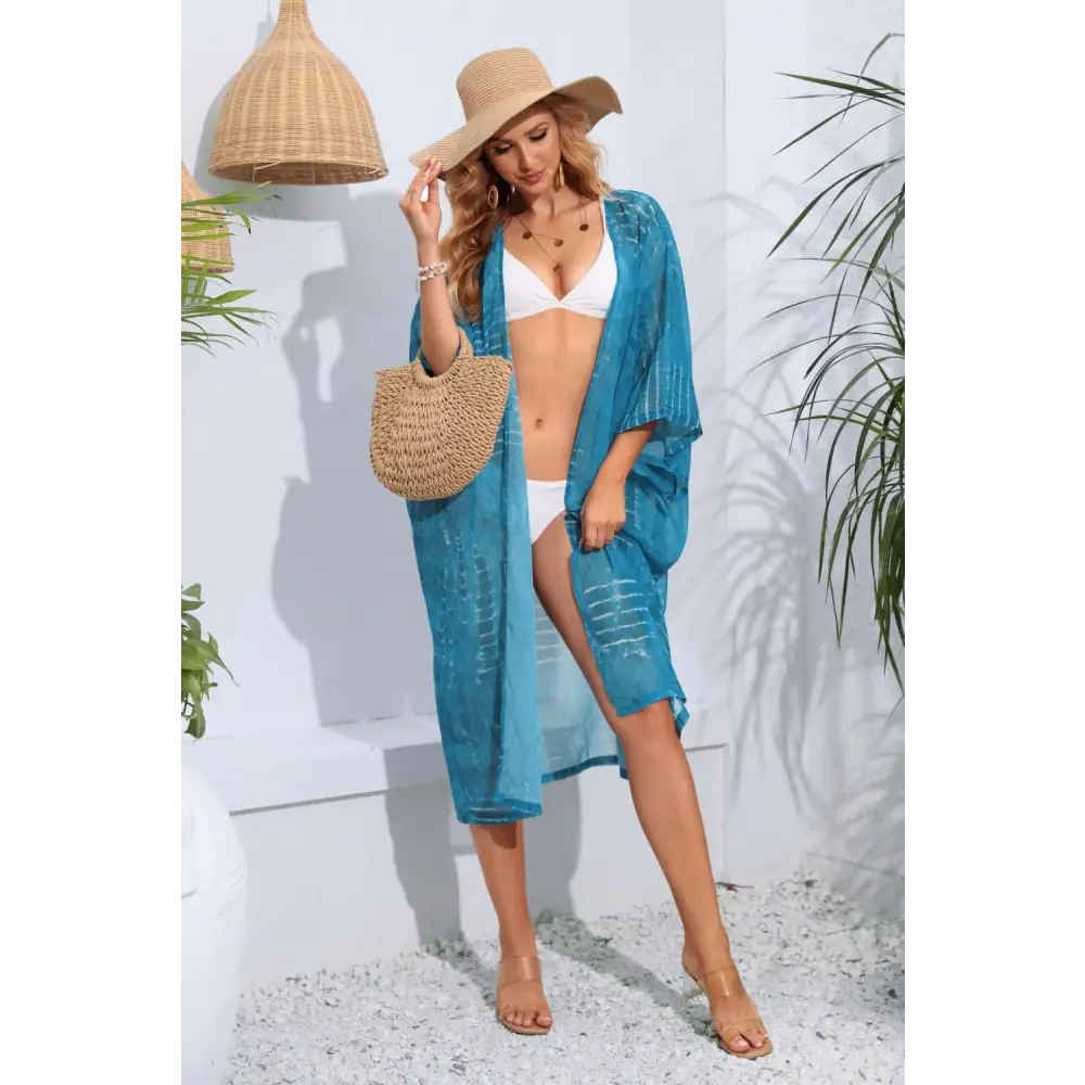 Breezy Striped Sheer Cover Up for Beach Bliss