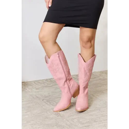 Forever Link Knee High Cowboy Boots - CM Fashion