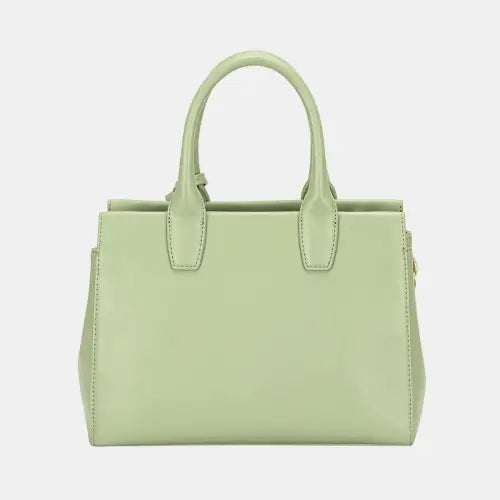 Stunning David Jones PU Leather Handbag in Light Green