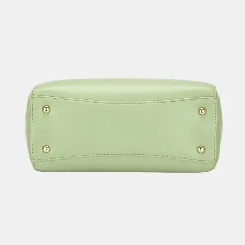 Stunning David Jones PU Leather Handbag in Light Green