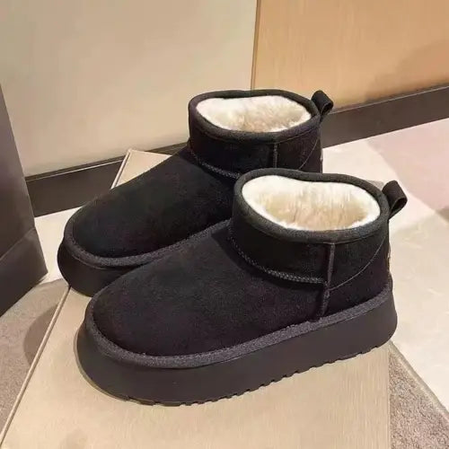 Fleece Chunky Mini Boots
