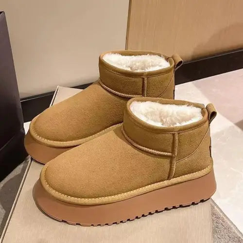 Fleece Chunky Mini Boots