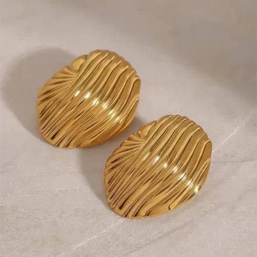 Stunning Gold 18K Geometric Earrings