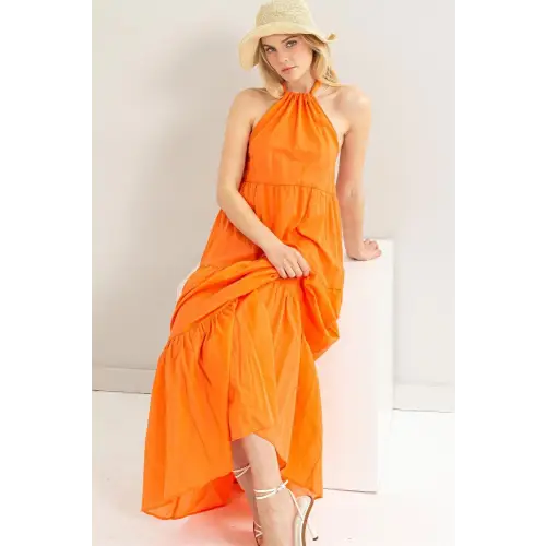 HYFVE Halter Neck Cover Up Maxi Dress - CM Fashion