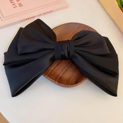 Stunning Pink Satin Bow Cloth Hair Clip