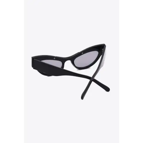 Stunning Rhinestone Trim Cat-Eye Sunglasses with UV400 Protection