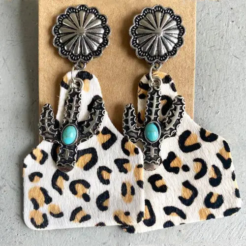 Cactus Alloy Earrings