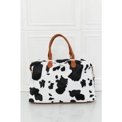 Stylish Animal Print Plush Weekender - Perfect for Trendy Travelers