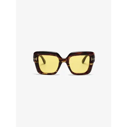 Stylish Black Square Sunglasses with Blue Lenses and Polycarbonate Frame