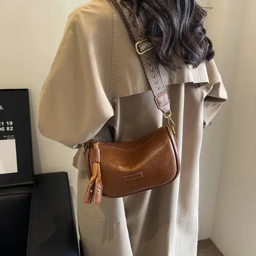 Stylish Brown Leather Shoulder Bag