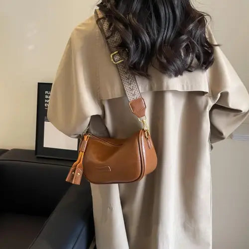 Stylish Brown Leather Shoulder Bag