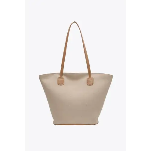 Canvas Tote Bag - Khaki / One Size - CynthiaMonica CM