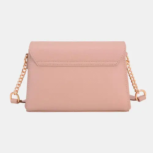 Stylish David Jones PU Leather Crossbody Bag