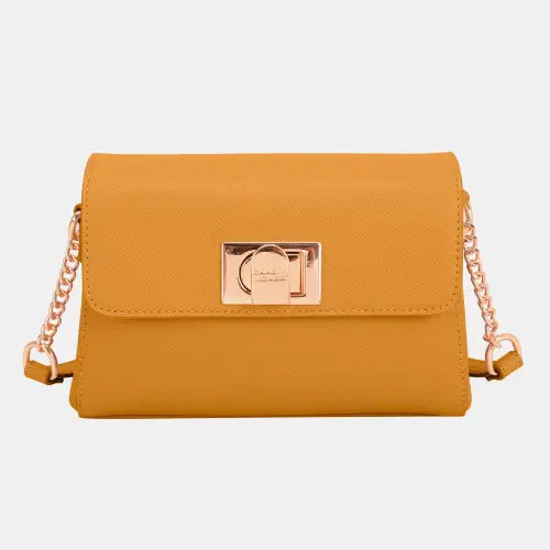 Stylish David Jones PU Leather Crossbody Bag